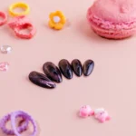 Purple Cat Eye Acrylic Nails